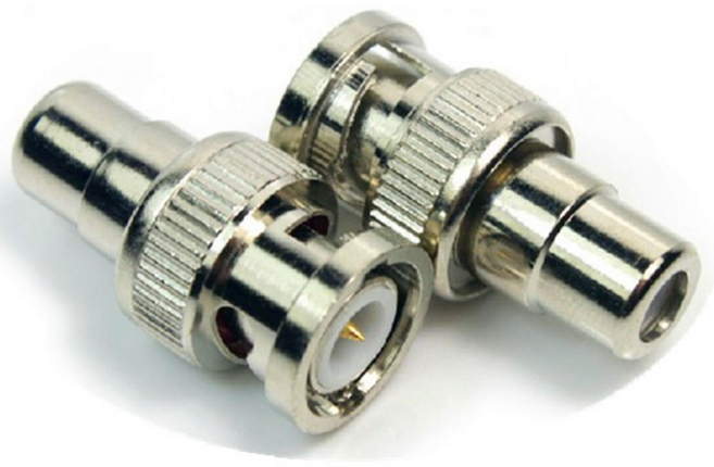 BNC(M) to RCA(F) 변환 커넥터 CCTV 케이블 연결 변환젠더, BNC(+)RCA(-), 1개