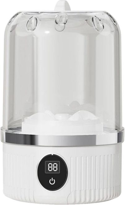 퀵픽스 휴대용 미니 속옷세탁기 휴대용세탁기 미니 속옷 세탁기 충전식 1L 전기 양말 가정용 소형 무선 휴대용 세탁 클리너, 화이트