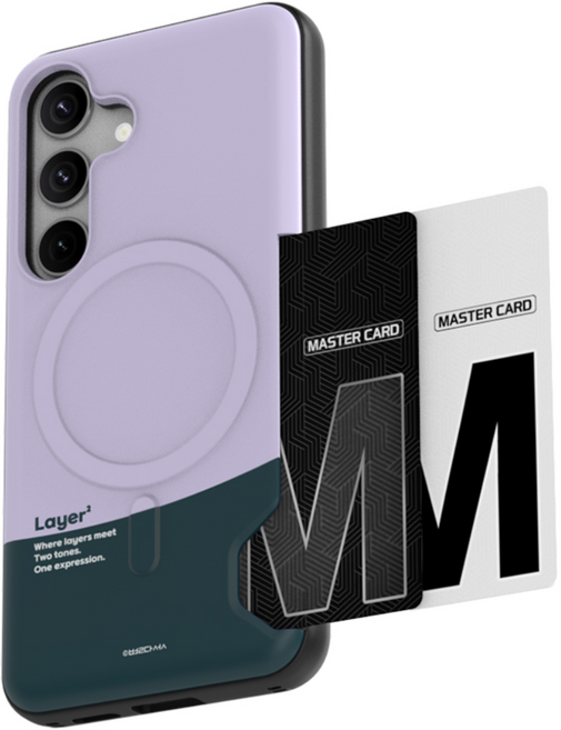 별다섯 Alun Layer 갤럭시 맥세이프 카드 케이스 2장 수납 슬림 범퍼