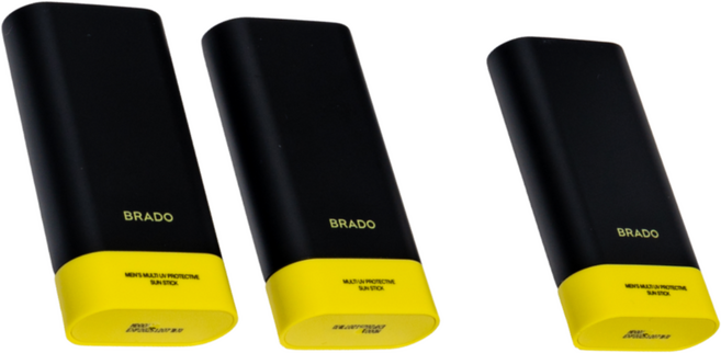 [쿠팡특가] 브라도 남자 선크림 제로 선스틱, 23g, 3개