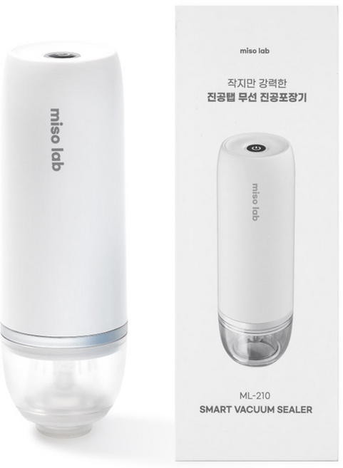 미소랩 무선 진공포장기 ML-210 1개 + 기본 진공팩 5P