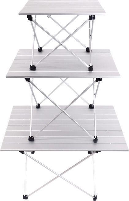 고르고 초경량 캠핑용 폴딩테이블, 실버