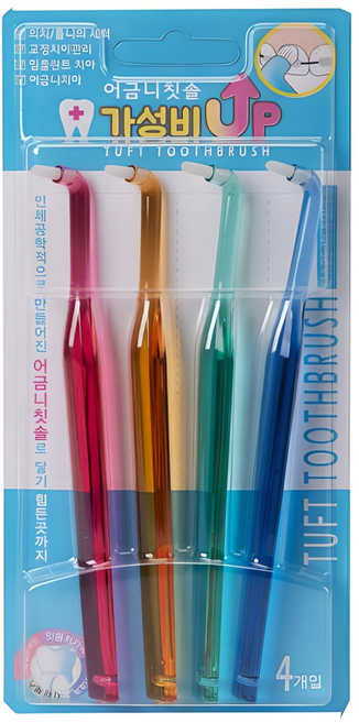 가성비업 부드러운모 어금니 칫솔, 4개입, 1개