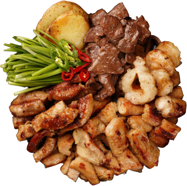 농가살리기 소곱창 곱창 막창 대창 특양 염통 모듬 한판 대구 원조, 01.곱창1+대창1+특양1+염통1 총 690g, 1세트, 690g