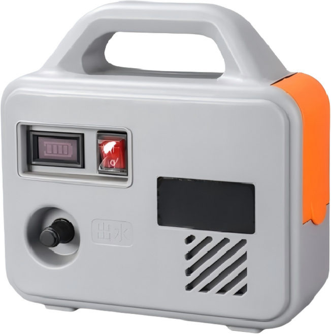 Apnoo 충전식 소형 양수기 농업용 가정용 미니 휴대용 양수기 무선 소형 워터펌프 회색 본품+5단 리튬배터리+10m 배수관, 1개