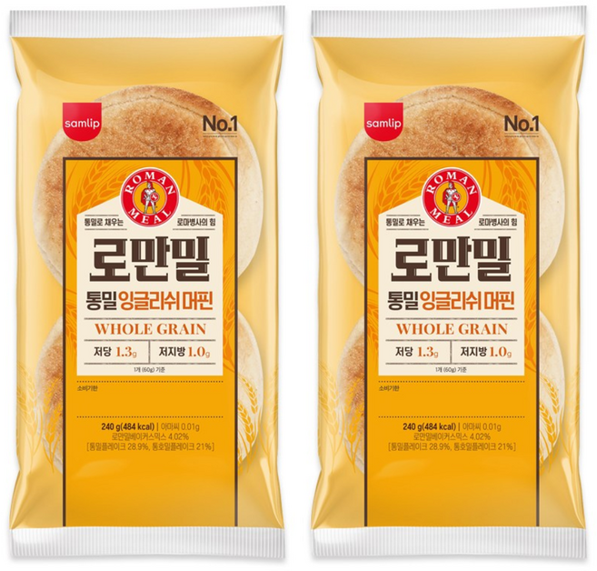 삼립 냉동 로만밀통밀잉글리쉬머핀, 2개, 240g