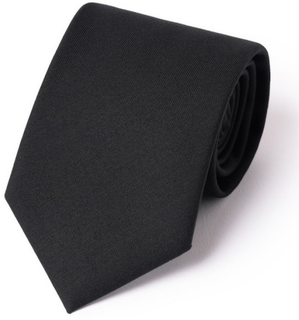 타이팩토리 블랙 솔리드 포시즌 프리미엄 울 넥타이