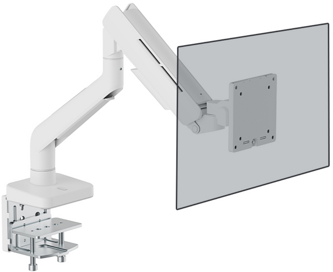 엔산마운트 NH-15 NH-25 고중량 RGB 게이밍암 오디세이G9 모니터암 모니터거치대, 화이트 싱글 RGB, 1개