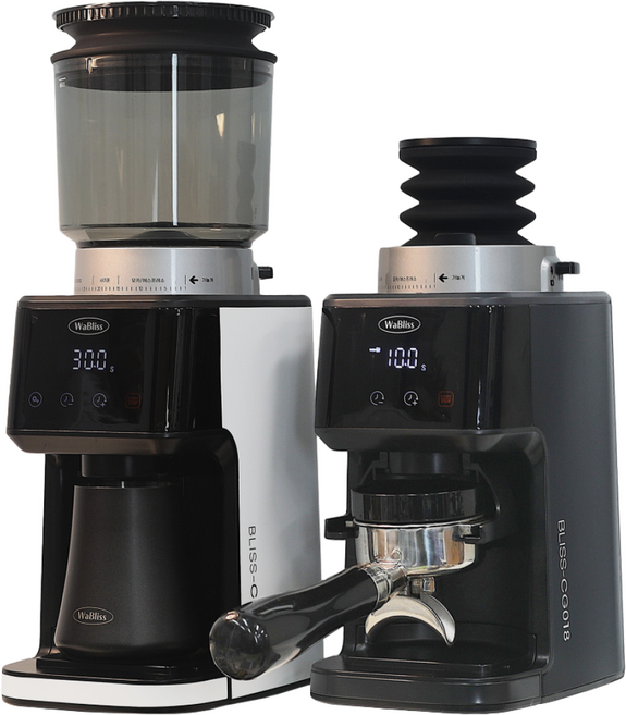 와블리스 전동 커피그라인더 가정용 자동 코니컬 원두분쇄기 머신 Ver4.0, 화이트콤비, 1개, 350ml