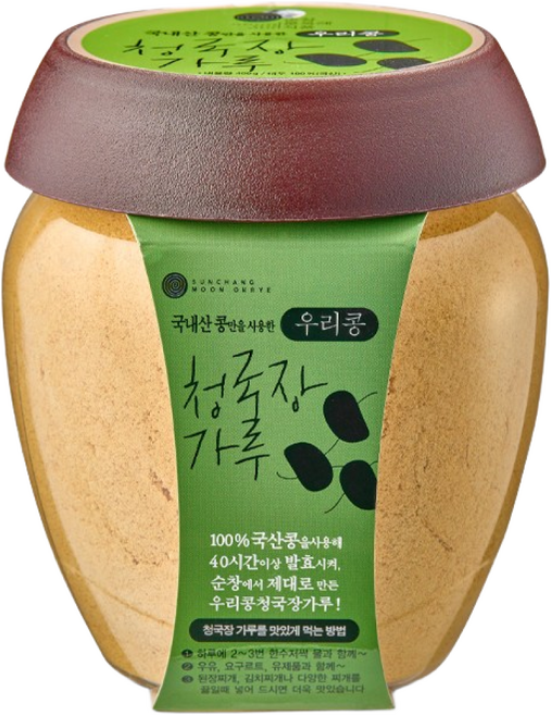 순창 문옥례 건강한 가루 청국장가루 400g 한스푼 국산콩 100%, 1개