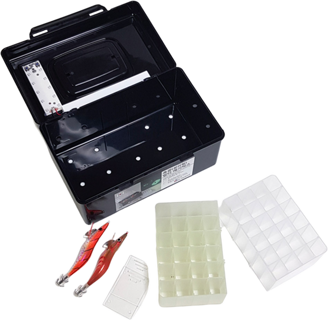 에기 축광 태클박스 UV LED 에기 꽂이 보관함 분리형 케이스, 단품, 랜덤 발송