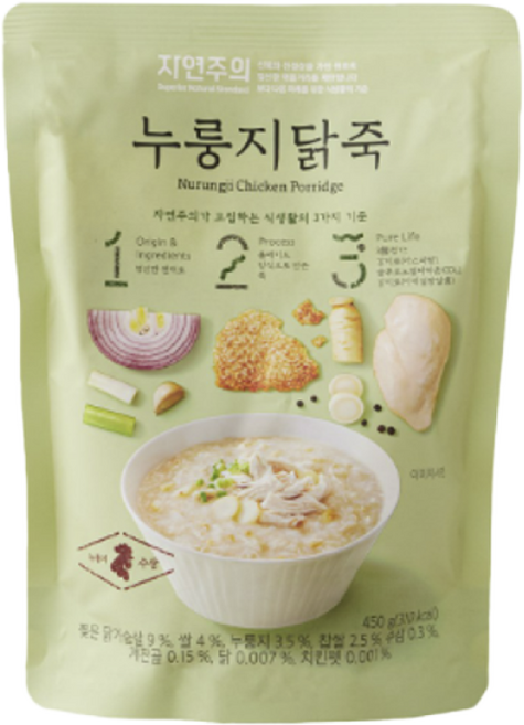 자연주의 누룽지닭죽, 2개, 450g