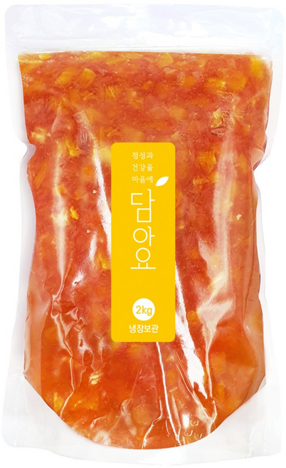 담아요 수제 오렌지자몽청(오렌지큐브+자몽알갱이) 비정제사탕수수원당, 2kg, 1개, 1개입