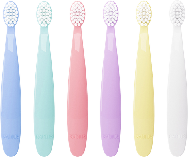 [래디어스] 2단계 유아칫솔 토츠파스텔, 1개, 6개입, 혼합색상