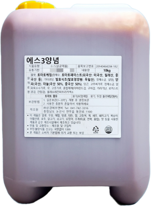상경식품 양념치킨소스 에스3양념 10KG, 1개