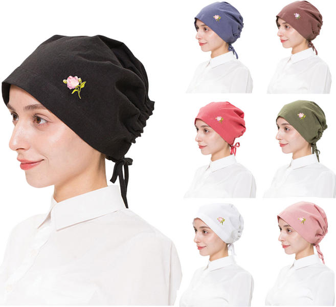 예경 김수미 린넨 두건(와펜 A형), 1개, 연분홍색(PO-0046-A)