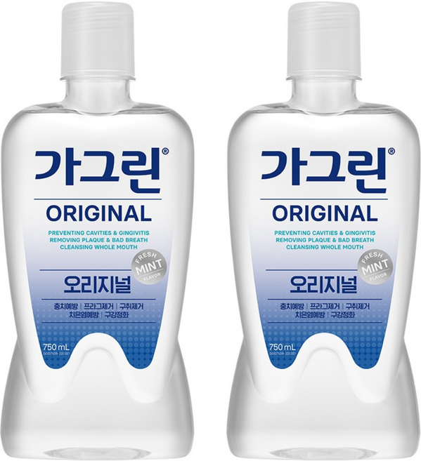 가그린 오리지널 구강청결제, 750ml, 2개
