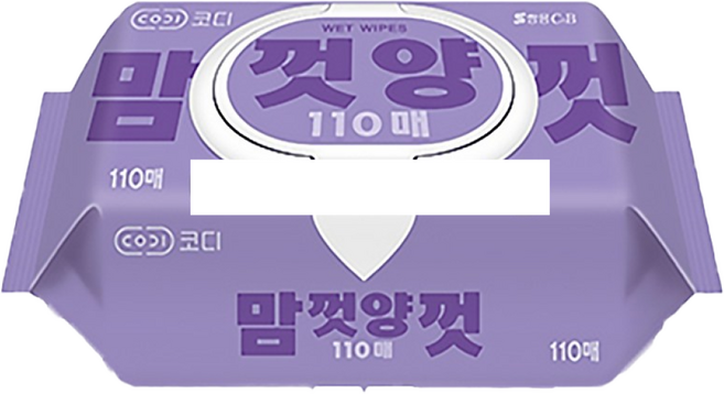 쌍용C&B 코디 맘껏 양껏 물티슈 110매(캡) x 24개(한박스), 214g, 110매, 24개