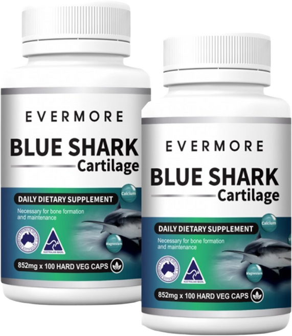 100% 청정 호주산 에버모어 블루 상어연골 식약처 인정, 100정, 2개