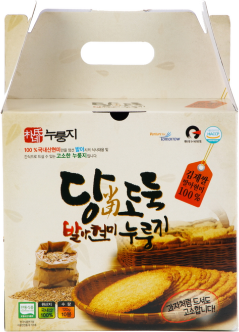 당도둑발아현미누룽지 (100g)_ 박씨네누룽지, 100g, 10개