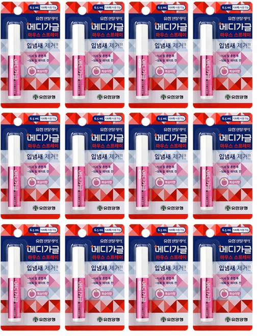 유한양행 메디가글 스프레이 피치향 6.5ml x 12개