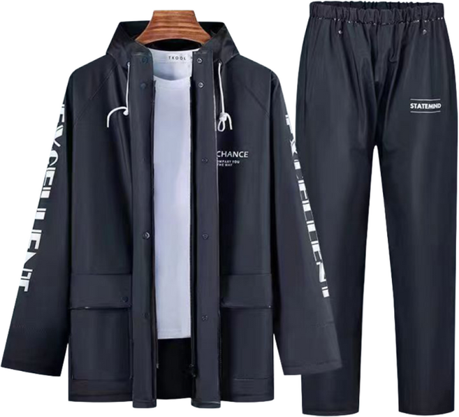 LINSHU 패션 소프트 두꺼움 우비 남녀공용 배달 레인코트 방수 세트