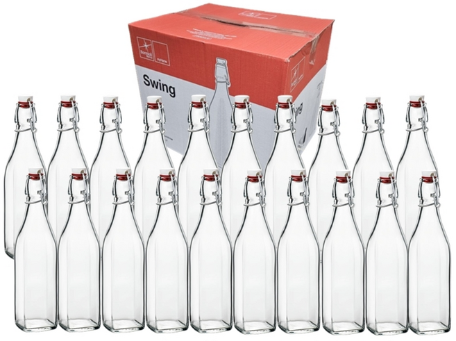 보르미올리 스윙보틀 스윙유리병 1000ml 20개 (1박스), 1L