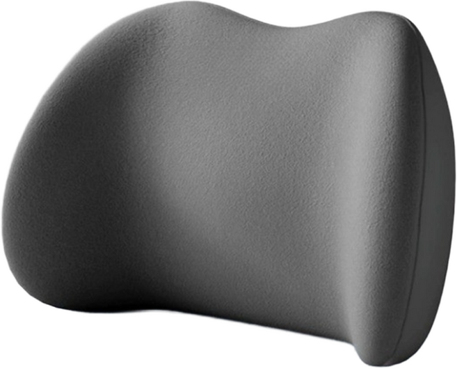 HwaDon 차량용 고급 메모리폼 허리쿠션, 1개, 그레이
