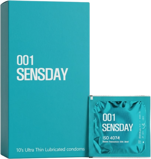 001 센스데이 울트라씬 일반형 콘돔(001 SNESDAY), 1박스, 10개입