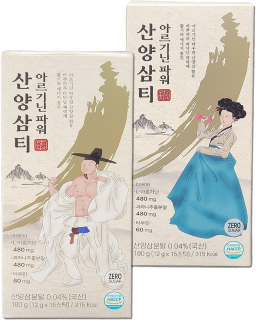 웰팩 아르기닌 파워 산양삼 티, 2개, 180g