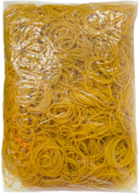 행복물류 질긴 고무줄 노란고무줄 1kg (길이7cm 두께1.3mm), 1개