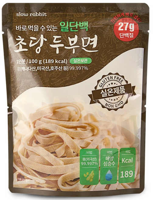 실온보관 가마솥 공법 일단백 초당 두부면, 100g, 5개