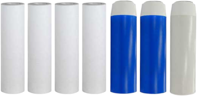 실속형 3단하우징 1년세트 국산침전4+청카본2+백카본1, 3단하우징필터 국산침전4+청카본2+백카본1 1년치셋트, 1개