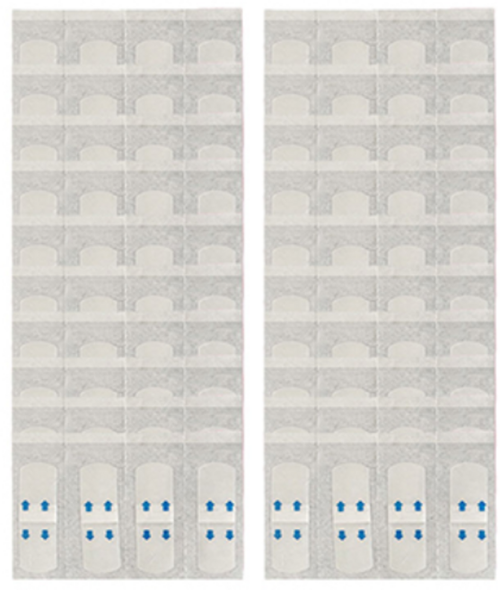 페이스 얼굴 리프팅 브이라인 밴드 테이프, 1세트, 80매