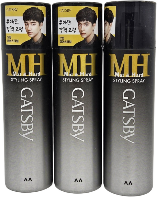갸스비 매트 앤 하드 스타일링 스프레이, 200ml, 3개