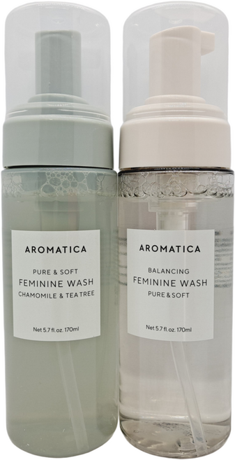 아로마티카 퓨어 앤 소프트 캐모마일 앤 티트리 여성청결제 170ml + 퓨어 앤 소프트 여성청결제 170ml 세트, 1개