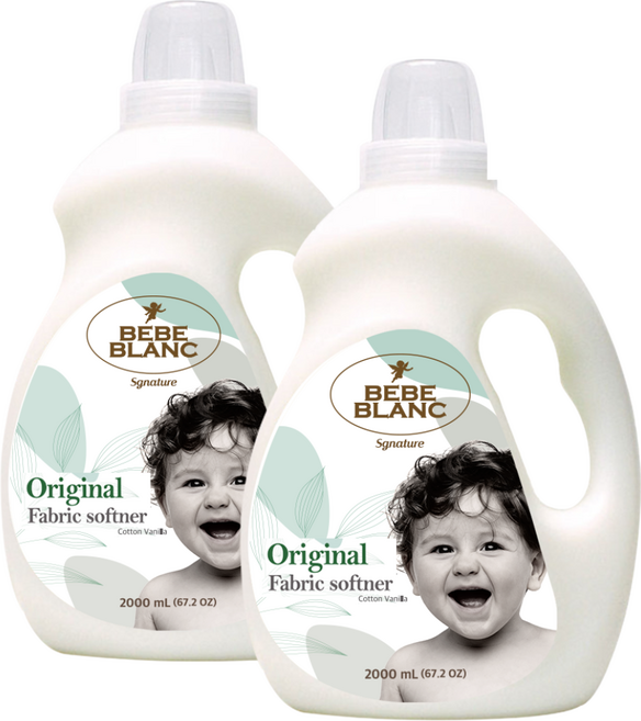 베베블랑 시그니처 신생아 아기 섬유유연제 코튼바닐라향, 2개, 2L