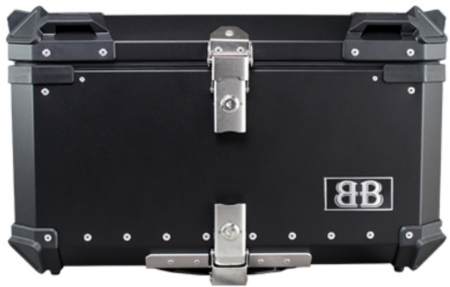 벤시 알루미늄 탑박스 오토바이 배달가방 배달통 블랙 실버, 무광블랙, 100L