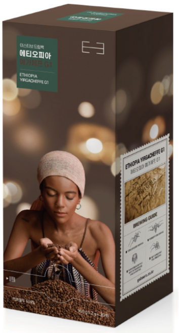 100% 에티오피아 스페셜티 커피 구지 시다모 예가체프 이스티브 드립백 30개입, 12g, 1개