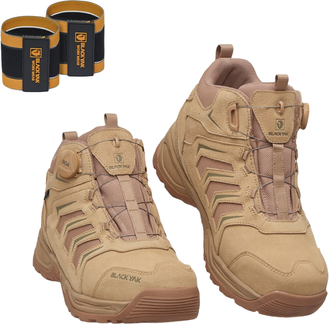 고릴라몰) 블랙야크 안전화 다이얼 경량 작업화 현장화 YAK-03D YAK-02D + 블랙야크 각반