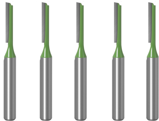 공구엔 목공 트리머날 라우터비트 4mm 6mm생크 트리머비트 나무홈파기 복사비트, 5개