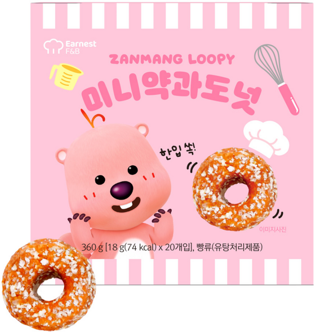 잔망루피 미니약과도넛 (20개입), 1박스, 360g