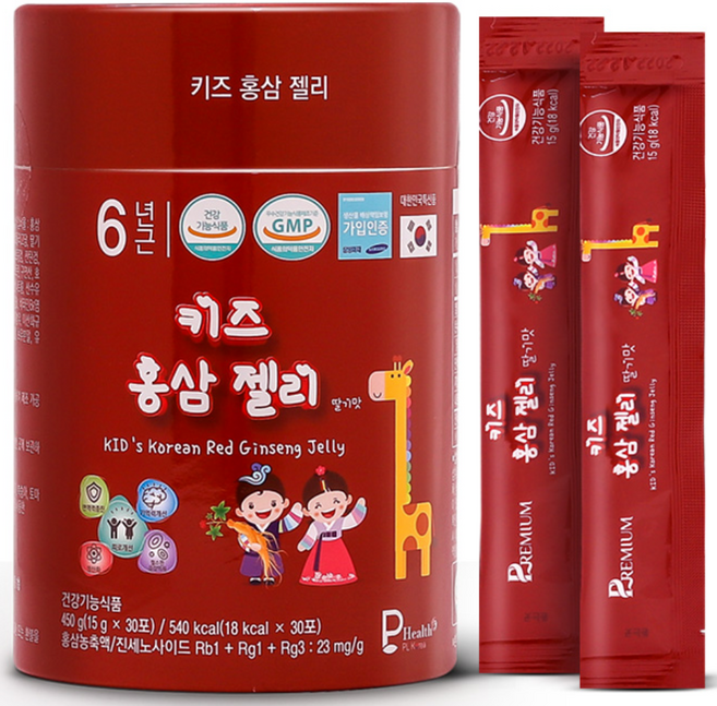 6년근 키즈홍삼 젤리 딸기맛 (15g x 30포), 1개, 450g