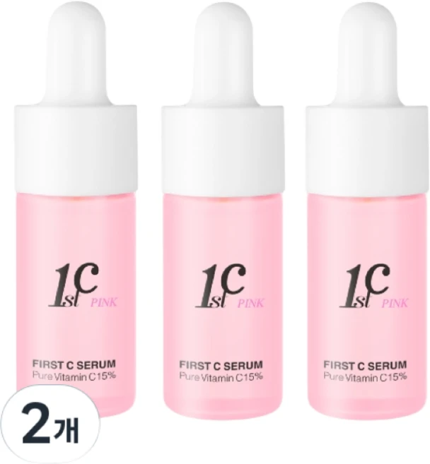 퍼스트씨 퍼스트씨 핑크 세럼 퓨어 비타민씨, 30ml, 2개 - 쿠팡