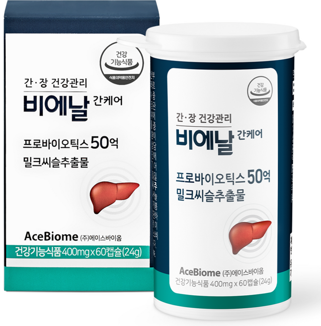 에이스바이옴 비에날 간케어 밀크씨슬, 60정, 1박스