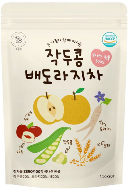 오빌릿 작두콩 배도라지차, 30g, 20개입, 1개