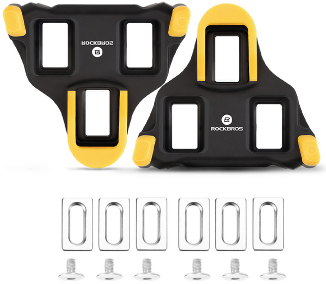 락브로스 SPD 로드 시마노 호환 클릿 6도, 1세트, 노랑