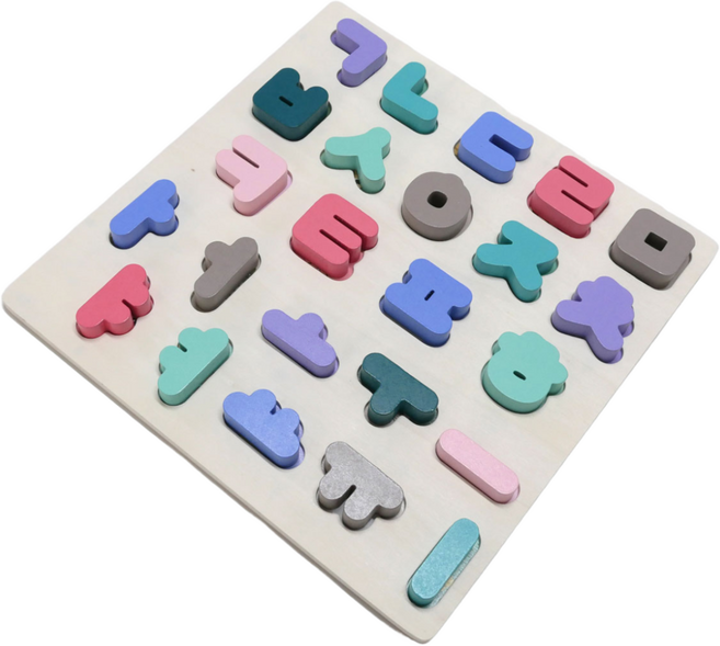 봉봉몬스터 한글 원목교구, 24피스, 1세트