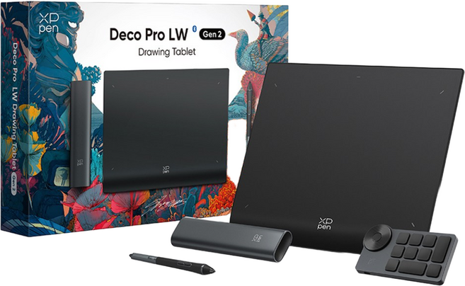 (엑스피펜 중부점 당일발송 사은품증정) XPPen 데코 프로 2세대 블루투스 유무선겸용 판타블렛, 데코프로 MW(2세대) 중형