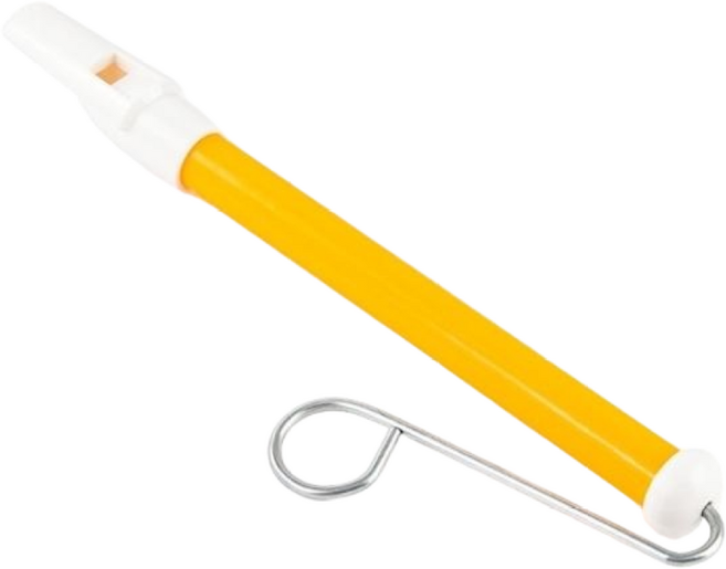 슬라이드 휘슬 플라스틱 교육용 음악 피리 악기 교구 호루라기, 노란색, 1개
